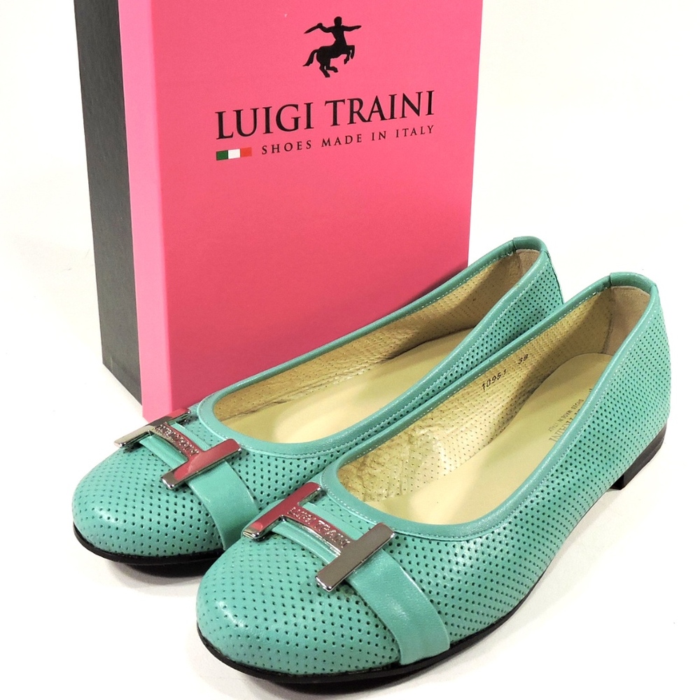 🇮🇹LUIGI TRAINI🇮🇹LEATHER FLATS